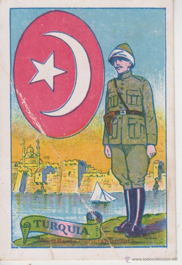 Coleccionismo cromos antiguos: cromo escudos, uniformes y edificios nacionales . TURQUIA . N&ordm; 44 - Foto 1