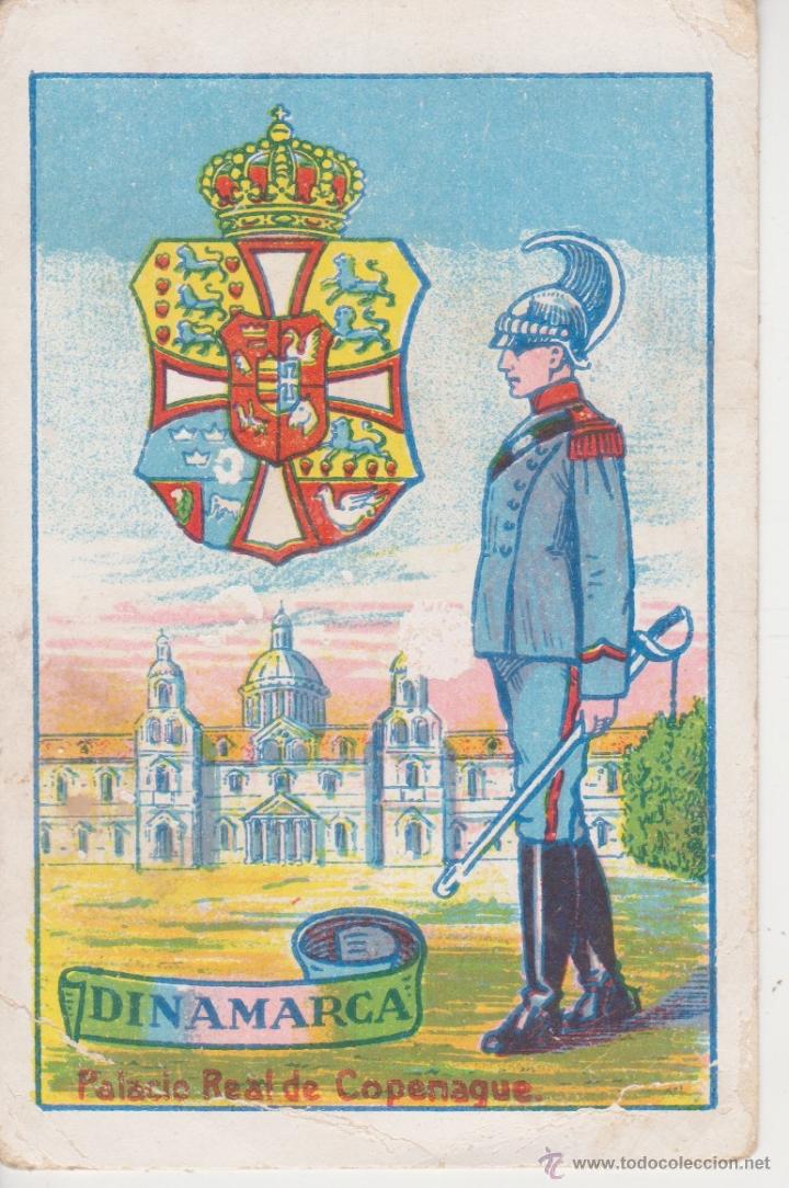 Coleccionismo cromos antiguos: cromo escudos, uniformes y edificios nacionales . DINAMARCA . N&ordm; 13 - Foto 1