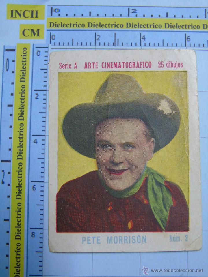 Collectable Antique Stickers: ANTIGUO CROMO DE CHOCOLATES LA RIOJANA M&Aacute;LAGA. ARTE CINEMATOGR&Aacute;FICO. SERIE A. 2 PETE MORRISON
