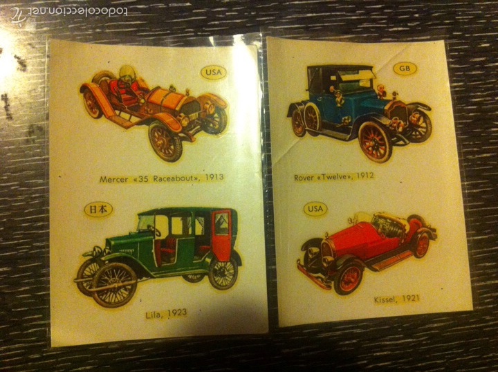 Coleccionismo cromos antiguos: Antiguas calcomanias Ortega de coches antiguos, a&ntilde;os 50 , automoviles mercer rover
