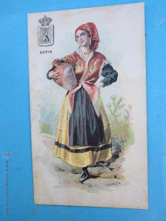 Coleccionismo cromos antiguos: tipos de las 49 provincias de espa&ntilde;a - soria , mujer , en  traje regional