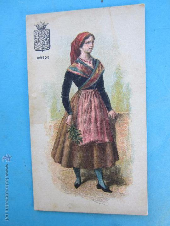 Coleccionismo cromos antiguos: tipos de las 49 provincias de espa&ntilde;a - oviedo  - traje regional