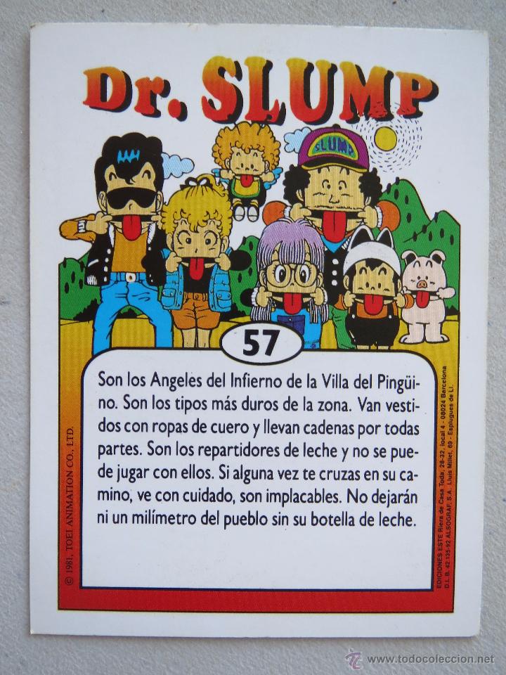 Coleccionismo cromos antiguos: CROMO - DR. SLUMP N&ordm; 57 - LECHERO. - Foto 3