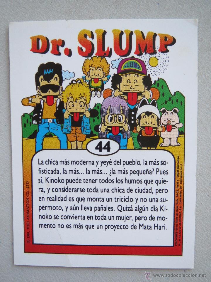 Coleccionismo cromos antiguos: CROMO - DR. SLUMP N&ordm; 44 - KINOKO. - Foto 3