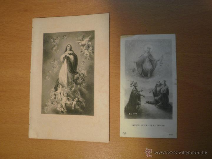 Coleccionismo cromos antiguos: Dos estampitas religiosas. - Foto 1