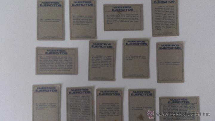 Coleccionismo cromos antiguos: 13 CROMOS DE NUESTROS EJERCITOS. NUNCA PEGADOS. - Foto 2