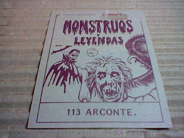 Coleccionismo cromos antiguos: CROMO N&ordm; 113 ARCONTE  MONSTRUOS LEYENDAS RECUPERADO VENTANILLA - Foto 2