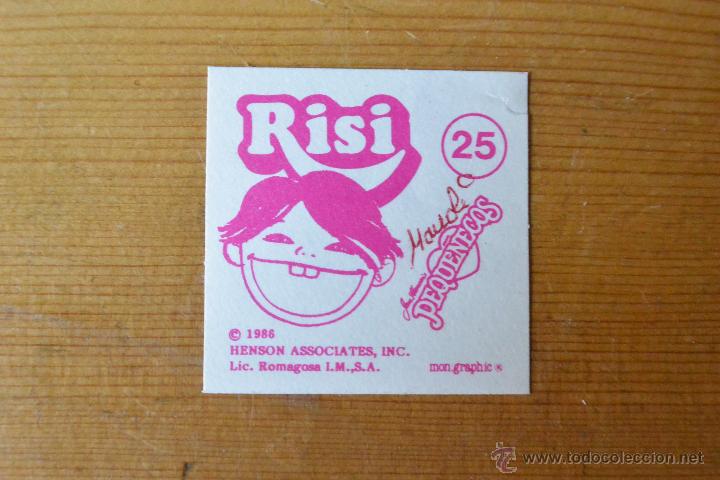 Coleccionismo cromos antiguos: CROMO PEGATINA PEQUE&Ntilde;ECOS RISI 1986 - Foto 2