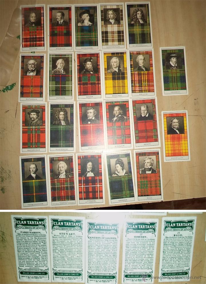 Coleccionismo Cromos antiguos: CARTAS DE TABACO CLAN TARTANS SERIE A 22 DE 25  seg&uacute;n modelos del 1.927 - - TAMBIEN SUELTAS