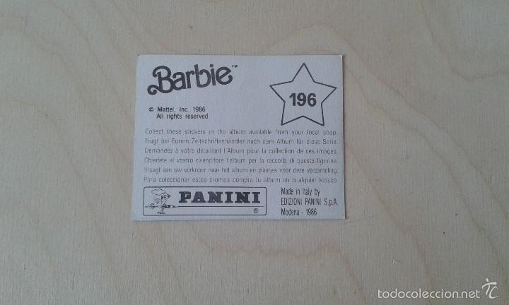 Coleccionismo cromos antiguos: Cromo Barbie n&ordm; 196--Panini, 1986 - Foto 2