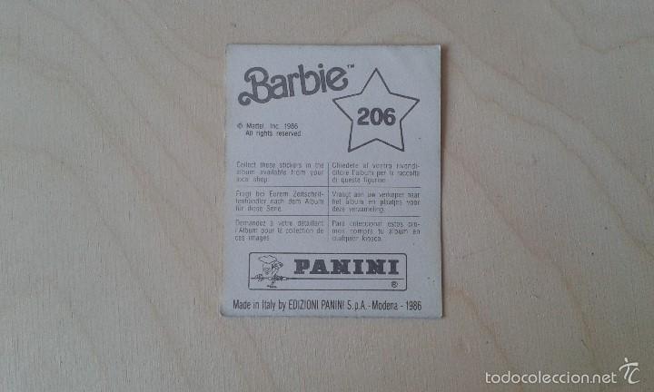 Coleccionismo cromos antiguos: Cromo Barbie n&ordm; 206--Panini, 1986 - Foto 2