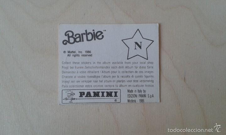 Coleccionismo cromos antiguos: Cromo Barbie -- N -- Panini, 1986 - Foto 2