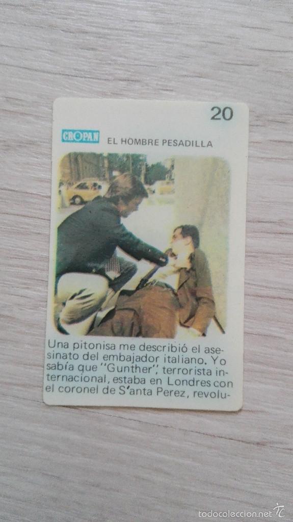Coleccionismo Cromos antiguos: EL ARCHIVO SECRETO DE EL SANTO - CROPAN - FICHA N&ordm; 20