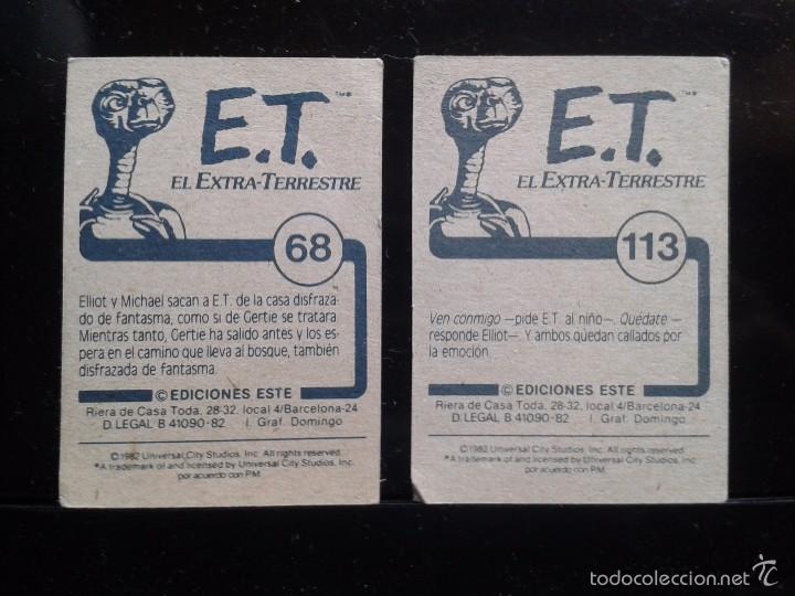 Coleccionismo cromos antiguos: CROMOS DE LA COLECCION DE E.T. NUMEROS 68 Y 113 - Foto 2