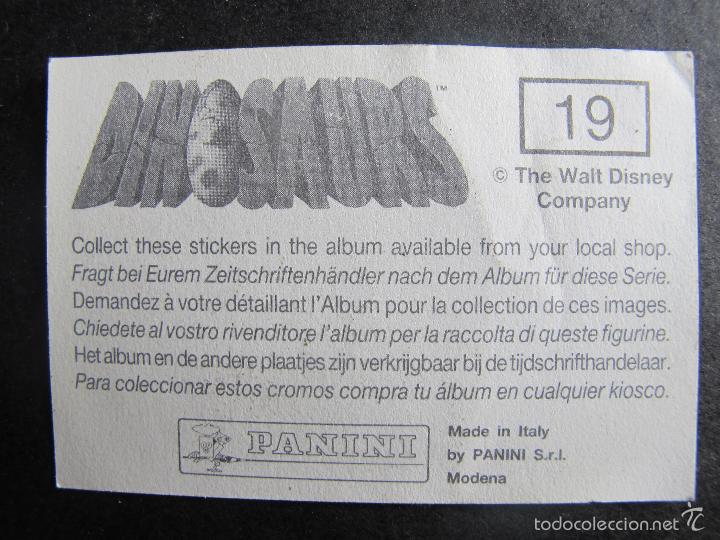 Coleccionismo cromos antiguos: cromo dinosaurs panini disney numero 19 - Foto 2