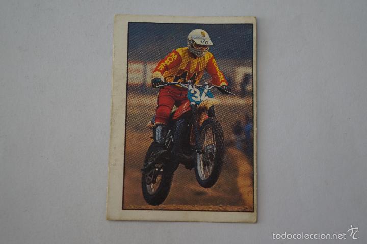 Collectionnisme Cartes &agrave; collectionner anciennes: CROMO DE:MOTO 80,FERNANDO MU&Ntilde;OZ,(DESPEGADO),N&ordm; 210,DEL ALBUM MOTO 80,DE ESTE