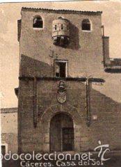 Colecionismo Cromos antigos: POSTAL ORIGINAL DECADA 1930, CACERES, CASA DEL SOL. LEER, VER TAMA&Ntilde;O Y EXPLICACION.