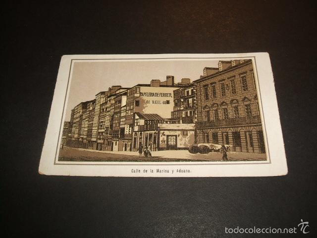 Coleccionismo cromos antiguos: LA CORU&Ntilde;A CROMO SIGLO XIX - Foto 1