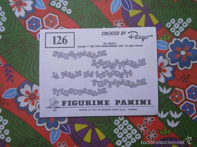 Coleccionismo cromos antiguos: cromo PITUFOPARADE PANINI LOS PITUFOS N 126 - Foto 2