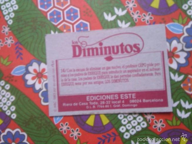 Coleccionismo cromos antiguos: cromo 14 LOS DIMINUTOS EDICIONES ESTE - Foto 2