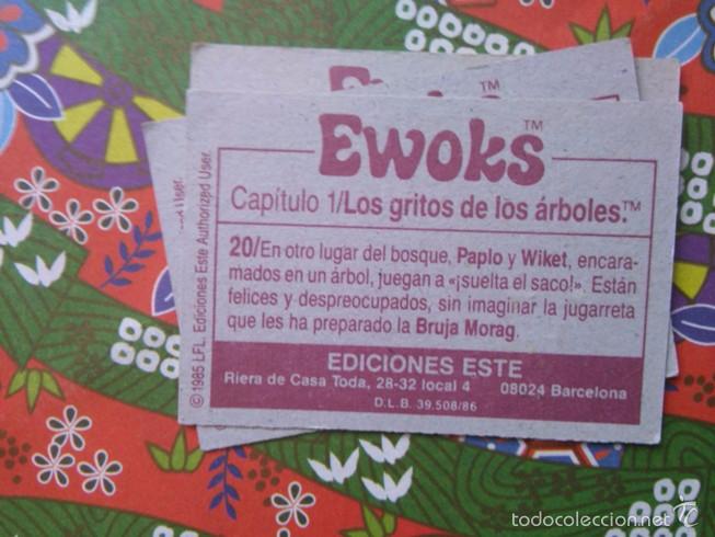 Coleccionismo cromos antiguos: cromo EWOKS EDICIONES ESTE N 20 - Foto 2