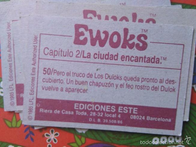 Coleccionismo cromos antiguos: cromo EWOKS EDICIONES ESTE N 50 - Foto 2