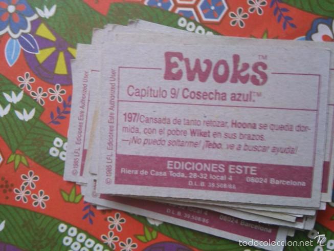Coleccionismo cromos antiguos: cromo EWOKS EDICIONES ESTE N 197 - Foto 2