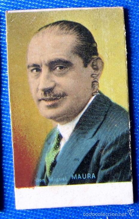 Coleccionismo Cromos antiguos: CROMO TICKET CON EL POL&Iacute;TICO DON MIGUEL MAURA. SEGUNDA II REP&Uacute;BLICA. TICKETS DE PESO, 1930'S.