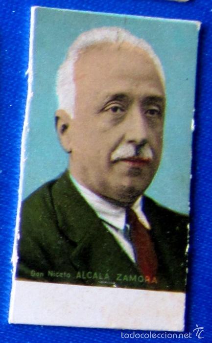 Coleccionismo Cromos antiguos: CROMO TICKET CON DON NICETO ALCAL&Aacute; ZAMORA. SEGUNDA II REP&Uacute;BLICA. TICKETS DE PESO, 1930'S.