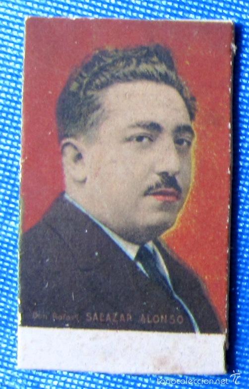 Collectable Antique Stickers: CROMO TICKET CON DON RAFAEL SALAZAR ALONSO. SEGUNDA II REP&Uacute;BLICA. TICKETS DE PESO, 1930'S.