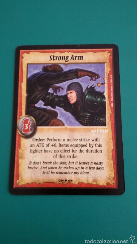 Coleccionismo cromos antiguos: Carta WARLORD ? Strong Arm - Foto 1
