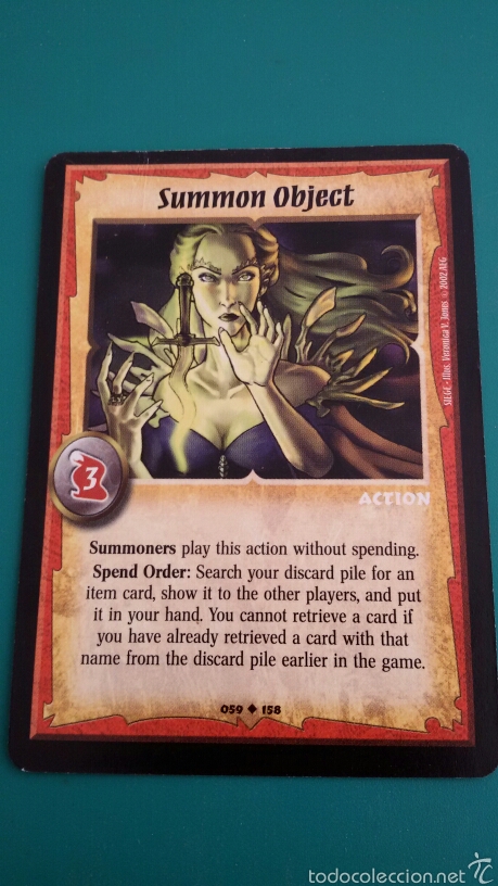 Coleccionismo cromos antiguos: Carta WARLORD ? Summon Object - Foto 1
