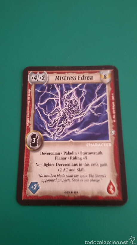 Coleccionismo cromos antiguos: Carta WARLORD ? Mistress Edrea - Foto 1