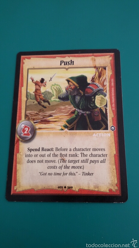 Coleccionismo cromos antiguos: Carta WARLORD ? Push - Foto 1