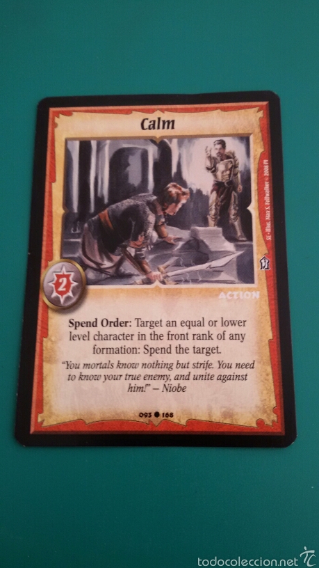 Coleccionismo cromos antiguos: Carta WARLORD ? Calm - Foto 1