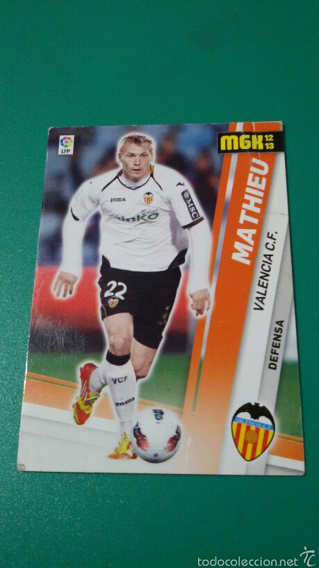 Coleccionismo cromos antiguos: Cromo Panini MEGACRACKS 2012-13 N&deg;314 MATHIEU (VALENCIA) - Foto 1