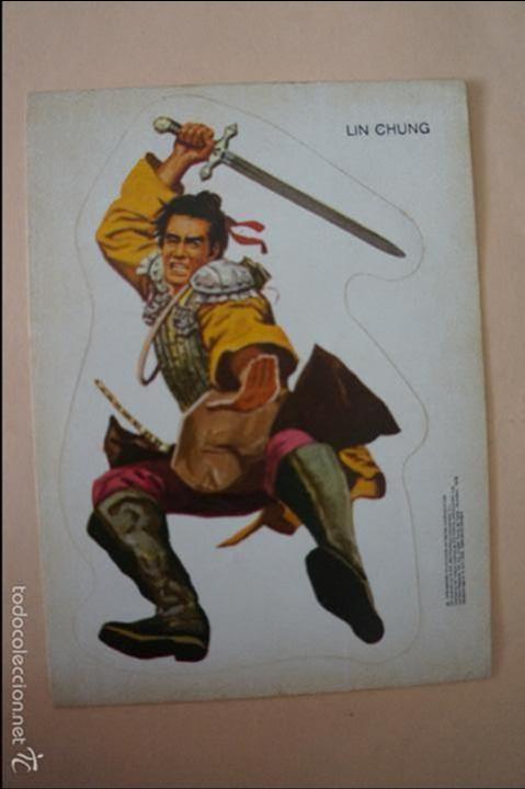 Colecionismo Cromos antigos: CROMO DE LA FRONTERA AZUL LIN CHUNG TROQUELADO A&Ntilde;O 1978 DE BRUGUERA