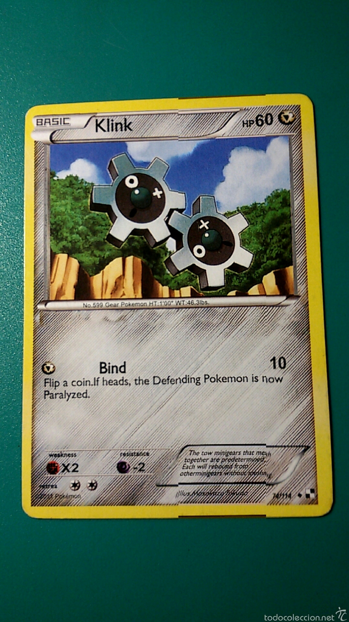 Coleccionismo cromos antiguos: CARTA POK&Eacute;MON 2011 - KLINK - Foto 1