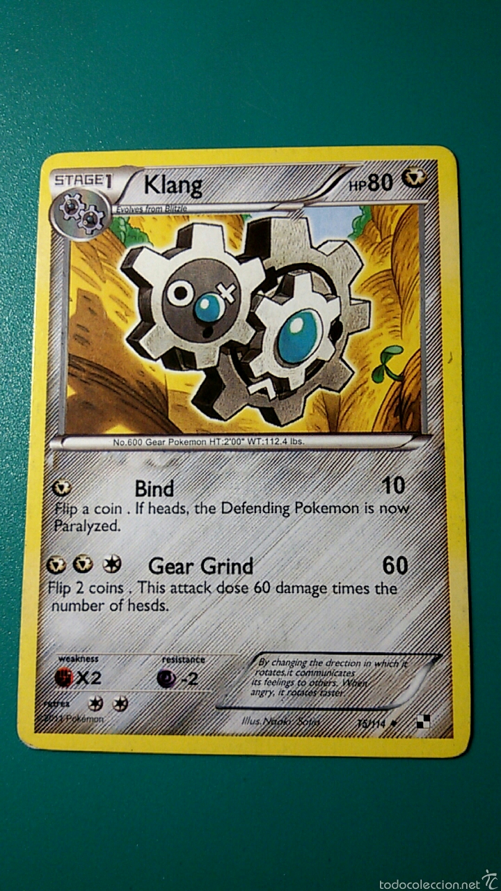 Coleccionismo cromos antiguos: CARTA POK&Eacute;MON 2011 - KLANG - Foto 1