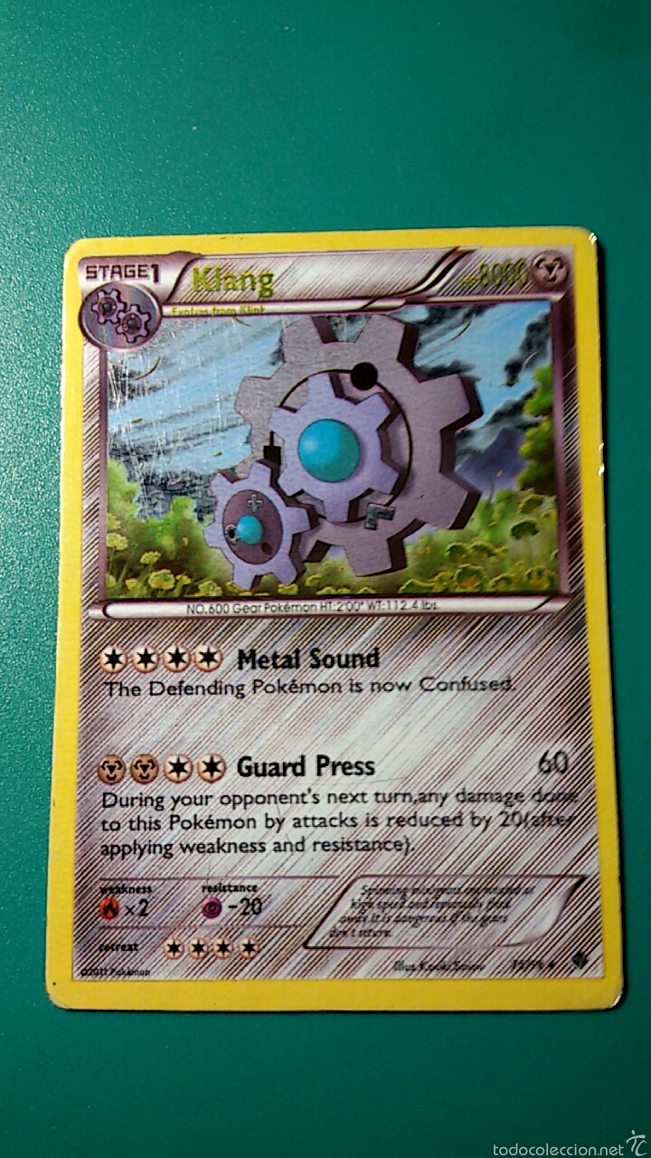 Coleccionismo cromos antiguos: CARTA POK&Eacute;MON 2011 - KLANG - Foto 1