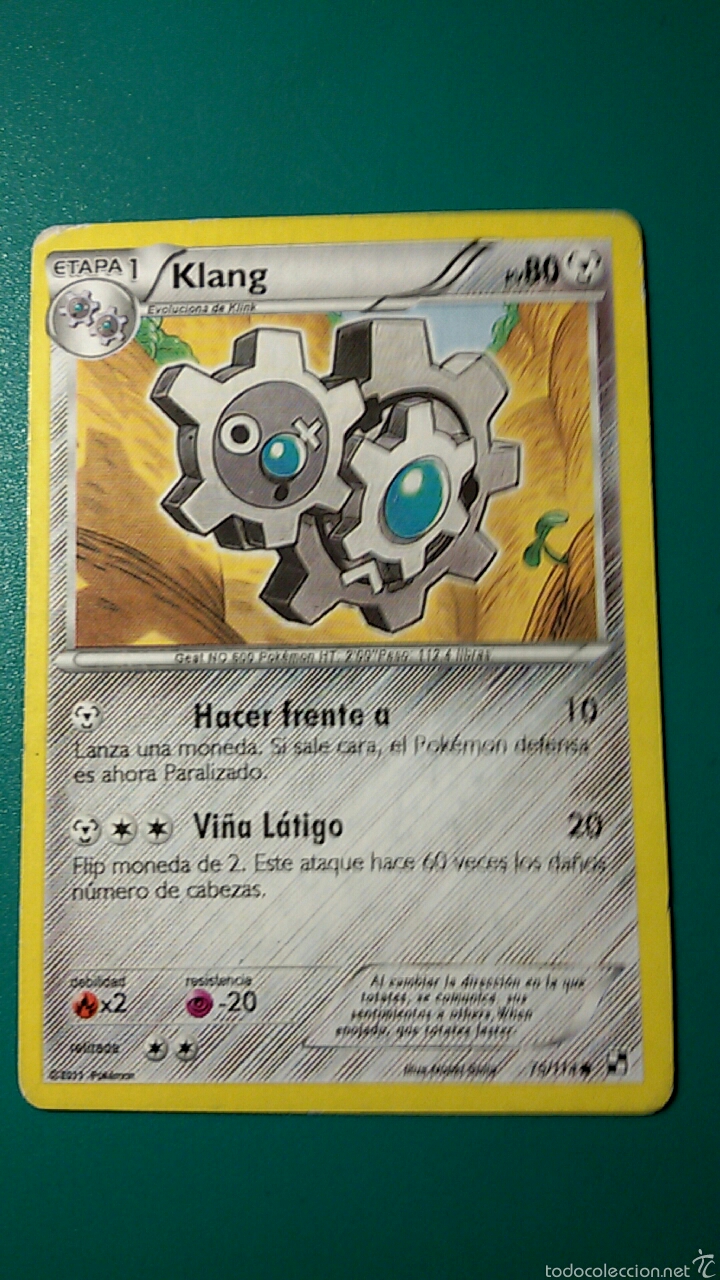 Coleccionismo cromos antiguos: CARTA POK&Eacute;MON 2011 - KLANG - Foto 1