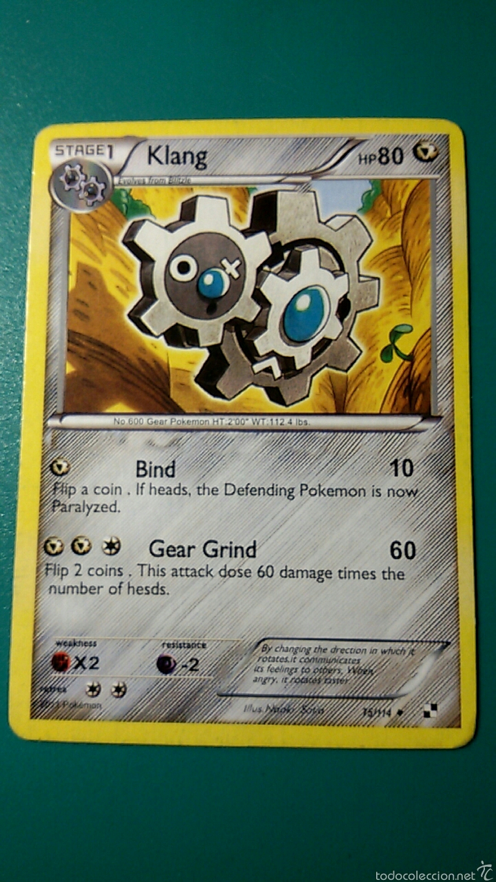Coleccionismo cromos antiguos: CARTA POK&Eacute;MON 2011 - KLANG - Foto 1