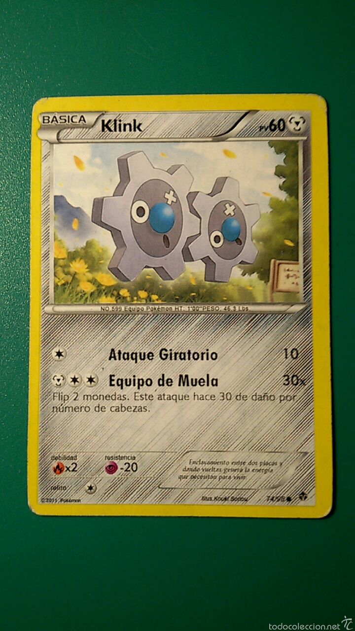 Coleccionismo cromos antiguos: CARTA POK&Eacute;MON 2011 - KLINK - Foto 1