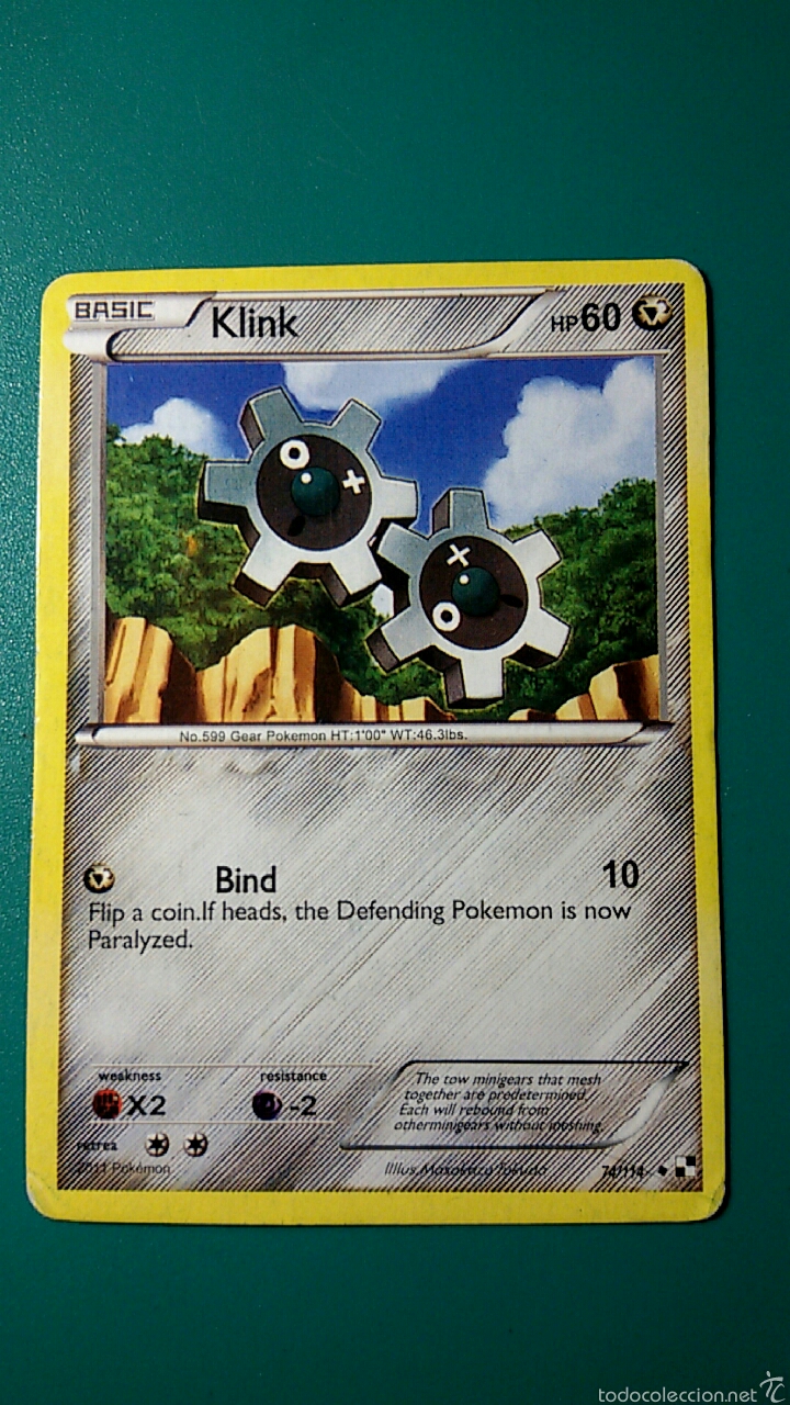 Coleccionismo cromos antiguos: CARTA POK&Eacute;MON 2011 - KLINK - Foto 1