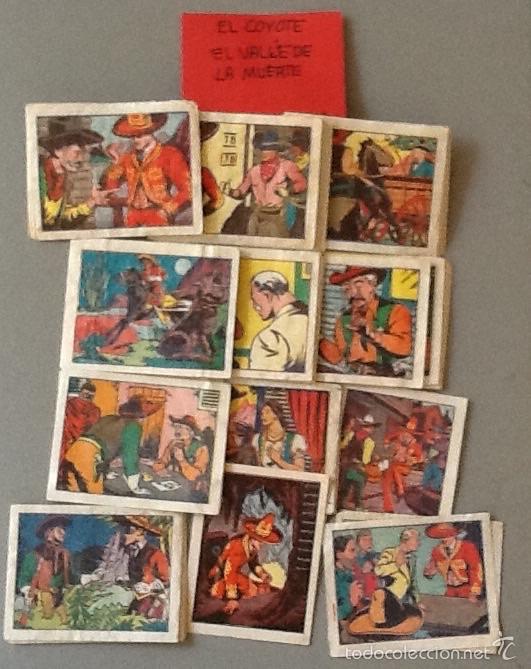 Coleccionismo Cromos antiguos: EL COYOTE, EL VALLE DE LA MUERTE, SERIE A FALTA DE 8 CROMOS DE 64, SON DE PAPEL