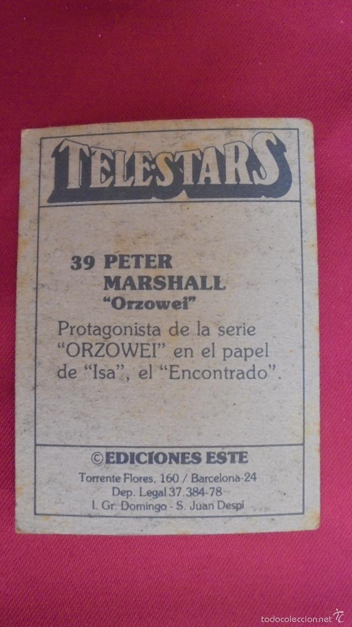 Coleccionismo cromos antiguos: CROMO TELESTARS. N&ordm; 39. PETER MARSHALL . EDICIONES ESTE . NUNCA PEGADO. - Foto 2