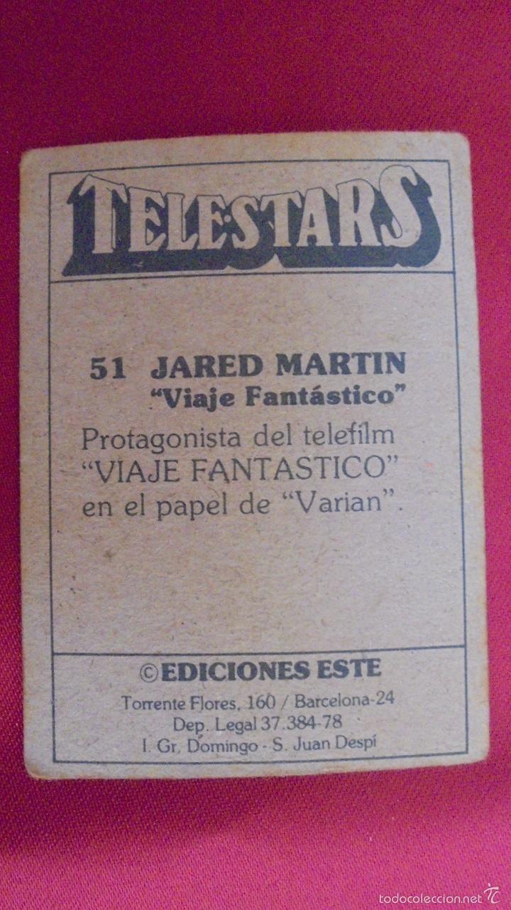 Coleccionismo cromos antiguos: CROMO TELESTARS. N&ordm; 51. JARED MARTIN. EDICIONES ESTE . NUNCA PEGADO. - Foto 2