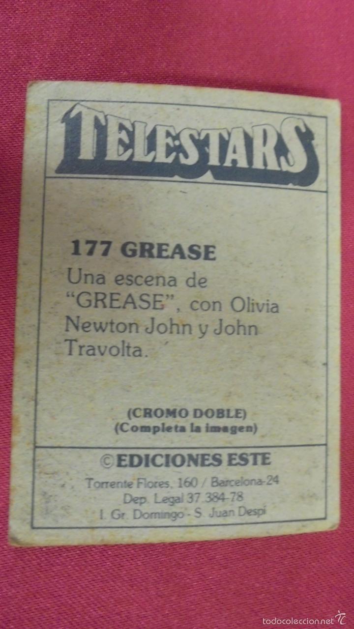 Coleccionismo cromos antiguos: CROMO TELESTARS. N&ordm; 177.JOHN TRAVOLTA . EDICIONES ESTE . NUNCA PEGADO. - Foto 2