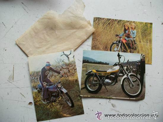 Collezionismo Figurine antiche: LOTE 3 CROMOS BIMBO: EL MUNDO DE LAS MOTOS. Y SU BOLSITA DE CELOFAN ORIGINAL, n&ordm; 71, 102 y 104