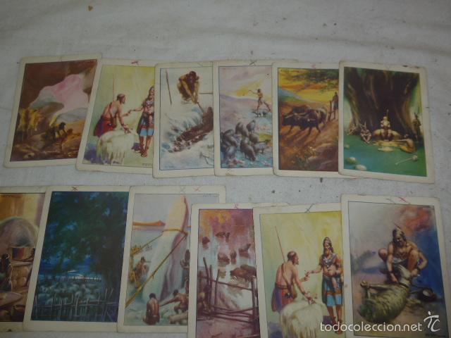 Coleccionismo cromos antiguos: Lote 18 cromos de historia del progreso humano, chocolates amatller - Foto 2